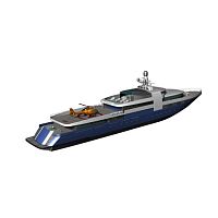 Cruising mega-yacht Majestic 82raised pilothousealuminumwith helideck