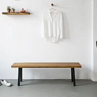 Contemporary bench oaksteel