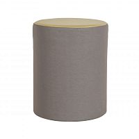 Contemporary pouf ARYAfabricroundgray