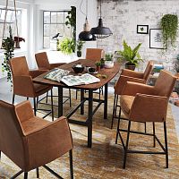 Contemporary bar chair HELANAindoorfabricmetal base