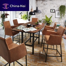 Contemporary bar chair HELANAindoorfabricmetal base