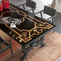 Louis XVI style table ART 58ebonyrectangular