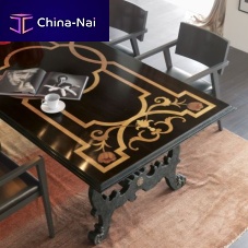 Louis XVI style table ART 58ebonyrectangular