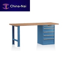 Wooden workbench with drawermodularwith cabinet