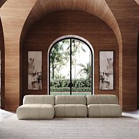 Modular sofa MUFFINcontemporaryfabricred