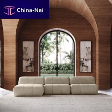 Modular sofa MUFFINcontemporaryfabricred