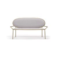Contemporary upholstered bench STAYfabricleatherwith backrest