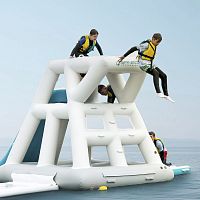Slide water toy Aquapark Pirates Rock 22366parksclimbing-wallfor yachts