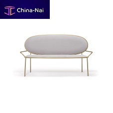 Contemporary upholstered bench STAYfabricleatherwith backrest