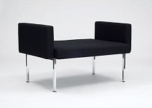 Contemporary upholstered bench OTTOsteelyellowblack