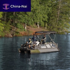 Outboard pontoon boat Switch Fishtri-tubeopenside console