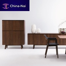 Contract bar cabinet TEN contemporarywalnutwood veneer
