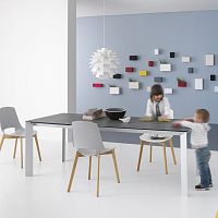 Contemporary table DIAMANTEaluminumaluminum baserectangular