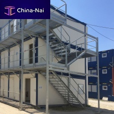 Straight staircase CONTAINER half-turnmetal stepmetal frame