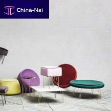 Contemporary ottoman PILLSfabricmetalsquare
