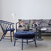 Contemporary pouf HOLMEwoolashround