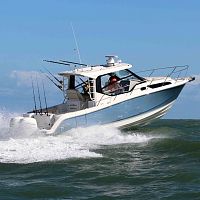 Outboard express cruiser 325 CONQUESTtwin-enginehard-topdive