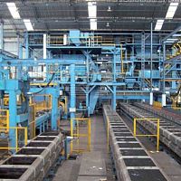 Processing line clay sand