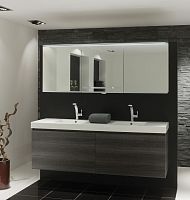 Built-in washbasin M1marblewith mixer tapdouble