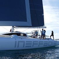 Trimaran sailing yacht 60cruising2-cabinwith open transom