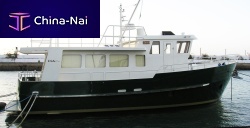 Inboard trawler M/Y Janawheelhousesteel
