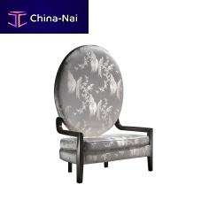 Traditional upholstered bench MOONfabricleatherhigh-back