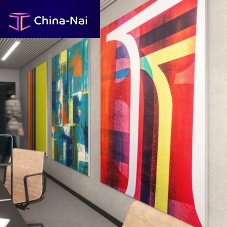Wall-mounted sound-absorbing panel aluminumfabricsquare