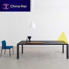 Contemporary table EVERY + GRIDglassaluminumaluminum base