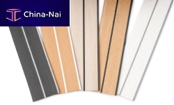 Boat decking panel FLEXITEEKsyntheticteaklaminate