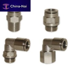 Pneumatic fitting 11 0418screw-inpush-in90� angle