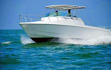 Outboard walkaround Battuta 33twin-engineopendual-console
