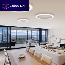Contemporary ceiling light ANNEAUroundplasterLED