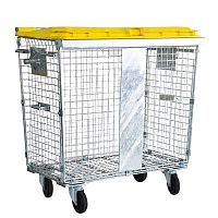 Steel waste container 1002035 + 1001791industrial wastefor paperwith lid