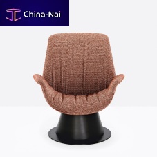 Contemporary lounge chair ILA 2021fabricsteelbrown