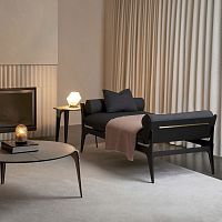 Contemporary daybed BOUDOIR leatherfabricsteel