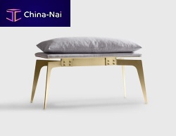 Contemporary bench PRONGsteelfabricupholstered