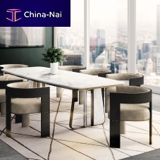 Contemporary dining chair BROOKLYNindoorlinenwalnut