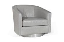 Contemporary armchair SYLVESTERleatherswivel