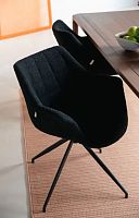 Contemporary dining chair DOULTONindoorfabricpowder-coated steel base
