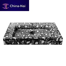 Wall-mounted washbasin PLURAconcretecustomrectangular