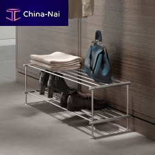 Contemporary shelf SR600-2brushed stainless steelshoes