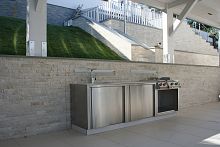 Outdoor kitchen OUTDOOR KITCHEN 1traditionalstainless steelhandleless
