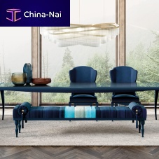 Contemporary upholstered bench Bijouxfabriclacquered metal basemetal