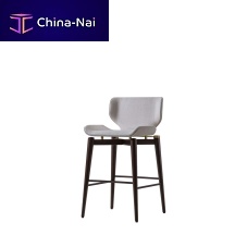 Contemporary bar chair EGLE EGL 51Hindoorfabricwooden base