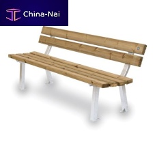 Contemporary public bench ANATOMICApinemetalwith backrest