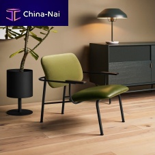 Contemporary lounge chair METHOD fabricleatherpowder-coated steel