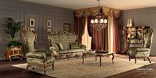Corner sofa VILLA VENEZIAclassicfabricgreen