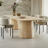 Contemporary table EEVA matte varnished woodsolid woodoiled wood