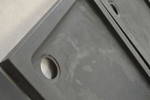 Square shower base BLACK SLATE SHOWER TRAYrecessednatural stonenon-slip