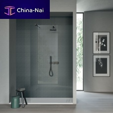 Fixed shower screen rectangularcornertempered glass